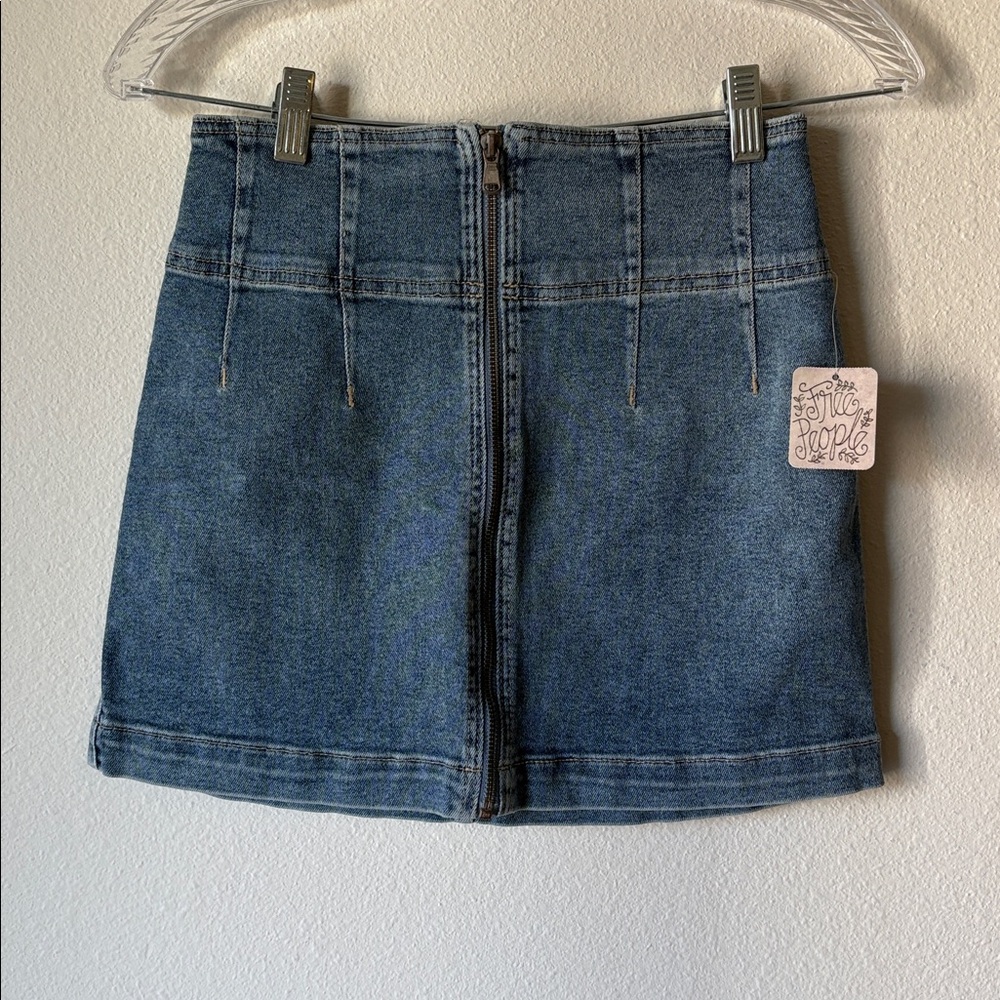 Free People | Indigo Blue Virgo Mini Skirt
